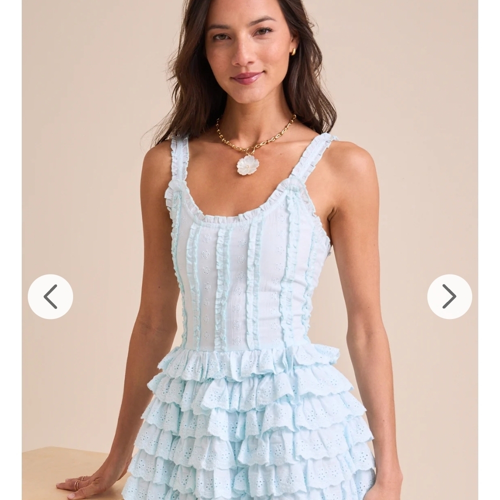 ISO: Altar'd State Light Blue Ruffled Dress